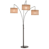 FastFurnishings 3-Light Arch Floor Lamp Antique Bronze
